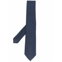 Emporio Armani Gravata de seda com padronagem geométrica - Azul