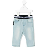 Emporio Armani Kids Calça jeans com logo - Azul