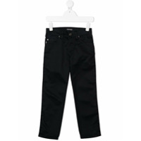 Emporio Armani Kids Calça jeans reta cintura média - Azul