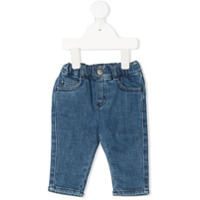 Emporio Armani Kids Calça jeans slim cintura média - Azul