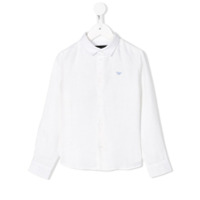 Emporio Armani Kids Camisa com acabamento engomado - Branco
