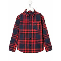 Emporio Armani Kids Camisa com estampa xadrez - Vermelho
