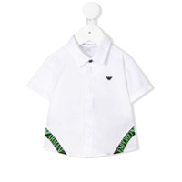 Emporio Armani Kids Camisa com logo bordado - Branco