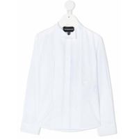 Emporio Armani Kids Camisa mangas longas com pregas - Branco