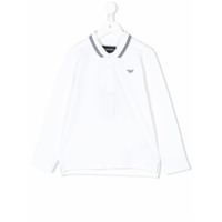 Emporio Armani Kids Camisa polo com contraste - Branco