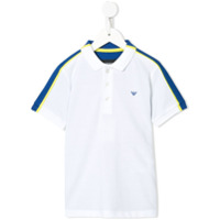 Emporio Armani Kids Camisa polo com detalhe contrastante - Branco