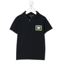 Emporio Armani Kids Camisa polo com logo - Azul