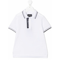 Emporio Armani Kids Camisa polo com logo - Branco