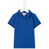 Emporio Armani Kids Camisa polo mangas curtas - Azul