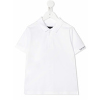 Emporio Armani Kids Camisa polo mangas curtas com logo bordado - Branco