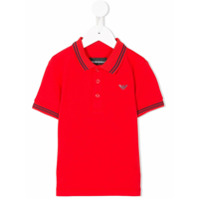 Emporio Armani Kids Camisa polo mangas curtas - Vermelho