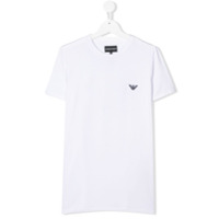 Emporio Armani Kids Camiseta com bordado de logo - Branco