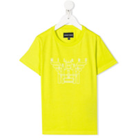 Emporio Armani Kids Camiseta com estampa de logo - Amarelo