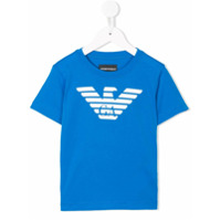 Emporio Armani Kids Camiseta com estampa de logo - Azul