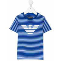 Emporio Armani Kids Camiseta com estampa de logo - Azul