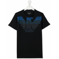 Emporio Armani Kids Camiseta com estampa de logo - Azul