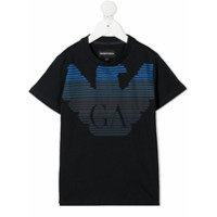 Emporio Armani Kids Camiseta com estampa de logo - Azul