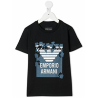 Emporio Armani Kids Camiseta com estampa de logo - Azul