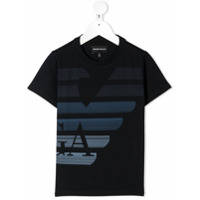 Emporio Armani Kids Camiseta com estampa de logo - Azul