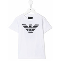 Emporio Armani Kids Camiseta com estampa de logo - Branco