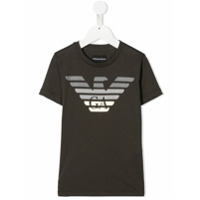 Emporio Armani Kids Camiseta com estampa de logo e águia - Verde