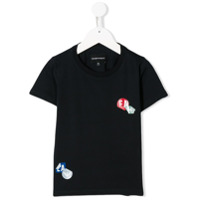 Emporio Armani Kids Camiseta com estampa de logo - Preto