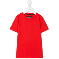 Emporio Armani Kids Camiseta com estampa de logo - Vermelho