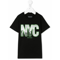 Emporio Armani Kids Camiseta com estampa NYC - Preto