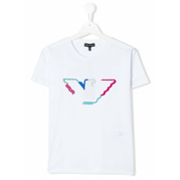 Emporio Armani Kids Camiseta com logo - Branco