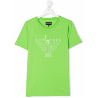 Emporio Armani Kids Camiseta decote careca New York - Verde