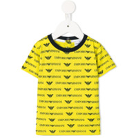 Emporio Armani Kids Camiseta estampada com logo - Amarelo