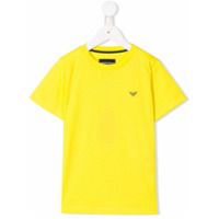 Emporio Armani Kids Camiseta mangas curtas com logo - Amarelo
