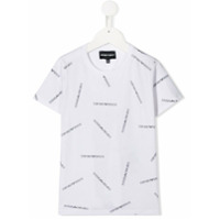 Emporio Armani Kids Camiseta mangas curtas com logo - Branco