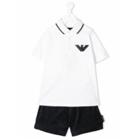 Emporio Armani Kids Conjunto com camisa polo e short - Branco