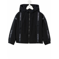 Emporio Armani Kids Jaqueta de capuz com logo - Azul