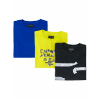 Emporio Armani Kids Kit de camiseta de algodão - Amarelo