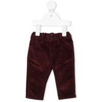 Emporio Armani Kids straight leg corduroy trousers - Vermelho