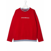 Emporio Armani Kids Suéter com estampa de logo - 0361 RED