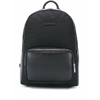 Emporio Armani Mochila com zíper e patch de logo - Preto