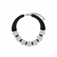 Emporio Armani oversized acrylic bead necklace - Preto