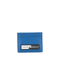 Emporio Armani Porta cartões com patch de logo - Azul