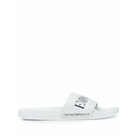 Emporio Armani Slide com estampa de logo - Branco