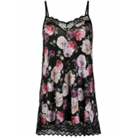Emporio Armani Slip dress com estampa floral - Preto