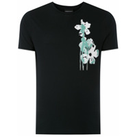 Emporio Armani T-shirt com estampa floral - Preto