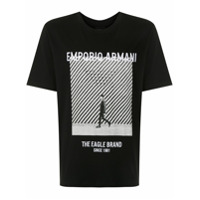 Emporio Armani T-shirt regular com estampa - Preto