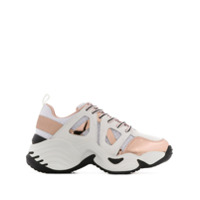 Emporio Armani Tênis cano baixo Metallizzata - Branco