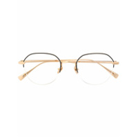 EQUE.M Armação de óculos redonda Water Drop - Dourado