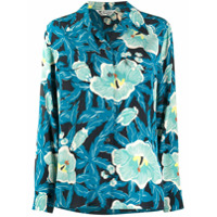 Equipment Camisa com estampa floral de seda - Azul