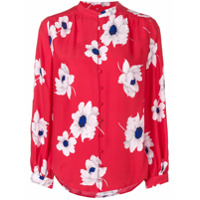 Equipment Camisa de seda com padronagem floral - Vermelho
