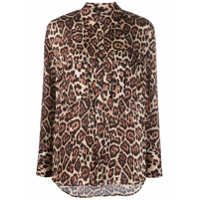 Equipment Camisa mangas longas com estampa de leopardo - Preto
